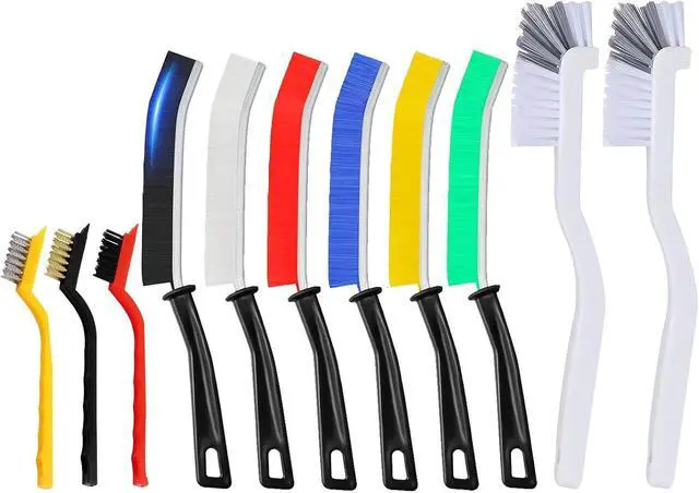 Main image of TuTuYa 11PCS Cleaning Brush Set, Deep Cleaning Groove Gap Cleaning Tool | Remove Stubborn Dirt, Crevice Brush Reach into Deep and Narrow Space, Right-angel Brush and Wire Brush Design for Kitchen