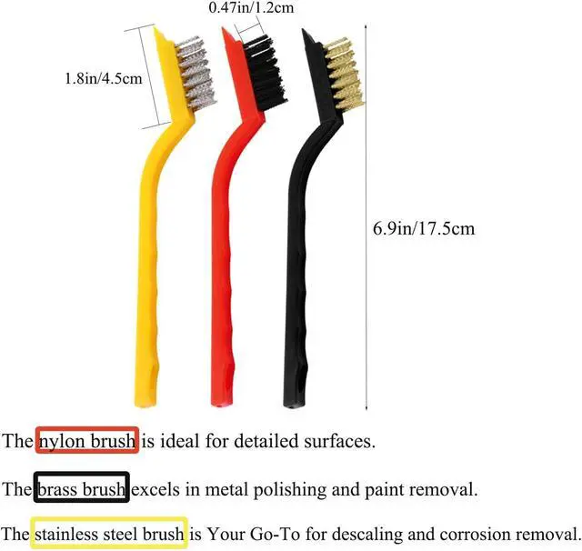 Alt view image 7 of 7 - TuTuYa 11PCS Cleaning Brush Set, Deep Cleaning Groove Gap Cleaning Tool | Remove Stubborn Dirt, Crevice Brush Reach into Deep and Narrow Space, Right-angel Brush and Wire Brush Design for Kitchen