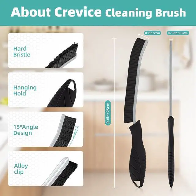 Alt view image 3 of 6 - TQRR 2Pcs Cleaning Brush, Grout Brush, Hard Bristle Crevice Cleaning Brush | Multifunctional Deep Cleaning Supplies for Swimming, Walls, Shower, Bathroom, Tile, Kitchen,Tub, Sink, Toilet