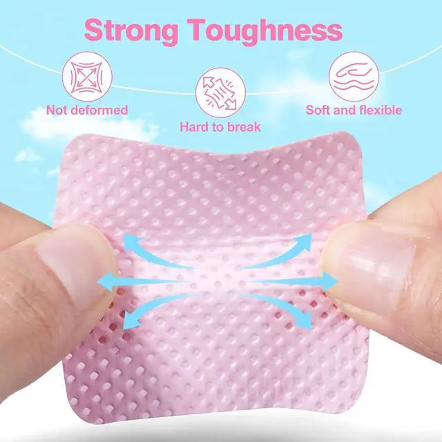 Alt view image 4 of 7 - Lint Free Nail Wipes, 400PCS Lint Free Wipes Non-Woven Fabric Nail Polish Remover Super Absorbent Soft Cotton Pads for Lash Extensions Glue Cleaning Salon Supplies & Home DIY