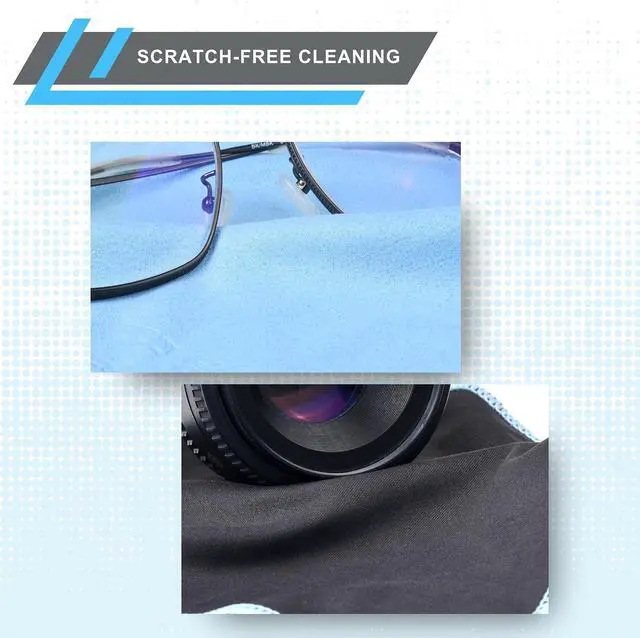 Alt view image 5 of 5 - Eco-Fused Microfiber Cleaning Cloths - 5 Pack - Double-Sided Cleaning Cloths - Microfiber and Suede Cloth for Smartphones, LCD TV, Tablets, Laptop Screens, Camera Lenses and Delicate Surfaces