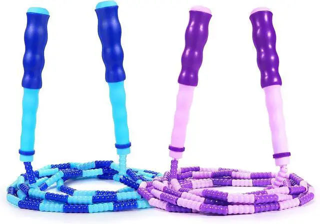 Main image of Supertrip Jump Rope Kids-Soft Beaded Skipping Rope Adjustable Tangle-Free Segmented Jumping Rope for Children and Students