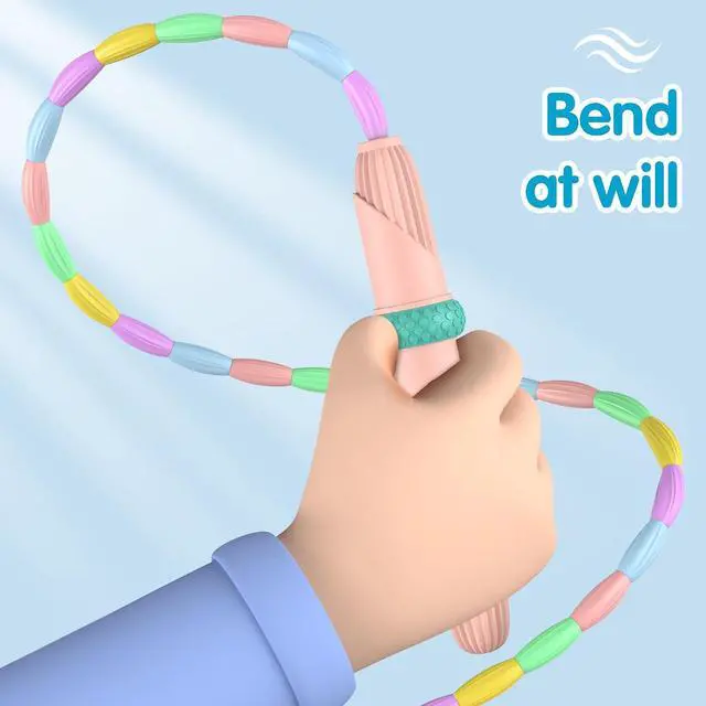 Alt view image 2 of 7 - Beaded Jump Rope 1 Pack/2 Pack, ACEONE Segmented Skipping Rope for Kids Adults, Adjustable Tangle-Free Toddler Jumping Rope for Fitness Exercise Training