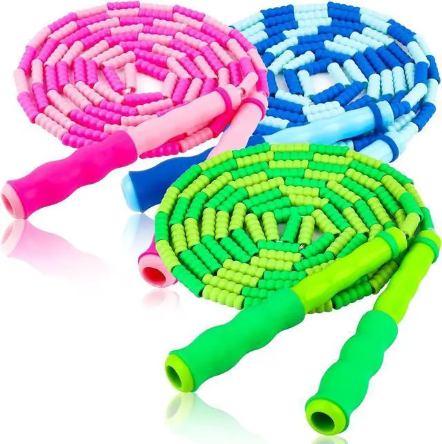 Main image of Jump Rope for Kids, 9 Ft Adjustable Jump Ropes for 4 5 6 7 8 10 12, Segmented Soft Beaded Jumping Rope Age 8-12, Tangle Free Skipping Rope for Women Man Fitness Weight Loss