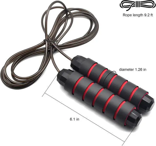 Alt view image 2 of 7 - BOOMIBOO Jump Rope, Adjustable Jump Ropes,Skipping Rope Tangle-Free Rapid Speed with Ball Bearings for Women Men Kids,Exercise & Slim Body Jumprope at Home School Gym