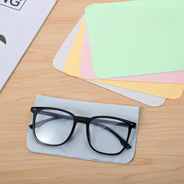 Alt view image 6 of 7 - Suede Eye Glass Clean Cloths, 10 Pack Microfiber Suede Cleaning Cloths for Mobile Phone Screens, Glasses, Sunglasses, Cameras, Laptops, LCD Screens, All Delicate Surface (7" x 6")