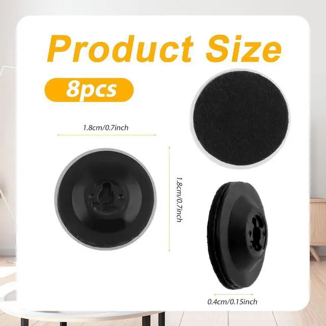 Alt view image 2 of 7 - 8pcs Eyeglass Cleaner Pads Replacement, Eyeglass Lens Cleaner Pads for Peeps CarbonKlean Eye Glasses Cleaning Brush Pad Tool for Cleaning Fingerprint Debris (Black)