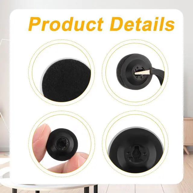 Alt view image 3 of 7 - 8pcs Eyeglass Cleaner Pads Replacement, Eyeglass Lens Cleaner Pads for Peeps CarbonKlean Eye Glasses Cleaning Brush Pad Tool for Cleaning Fingerprint Debris (Black)