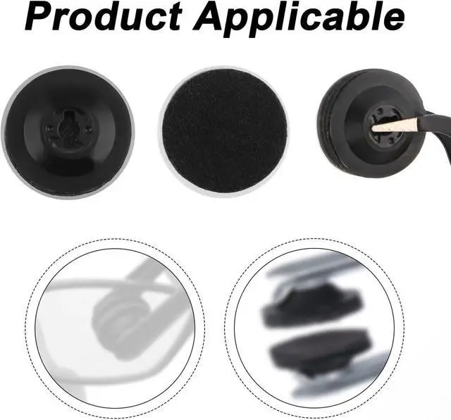 Alt view image 6 of 7 - 8pcs Eyeglass Cleaner Pads Replacement, Eyeglass Lens Cleaner Pads for Peeps CarbonKlean Eye Glasses Cleaning Brush Pad Tool for Cleaning Fingerprint Debris (Black)