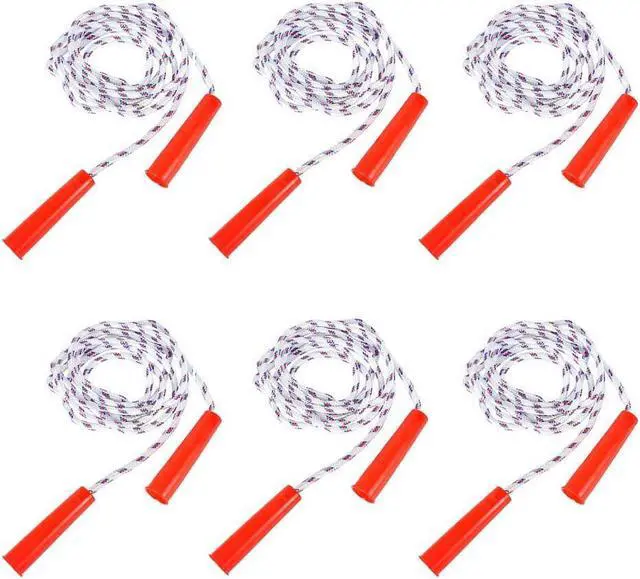 Main image of Durable Jump Ropes For Kids, Nylon with Plastic Handles, Indoor & Outdoor Skipping Activity, Party Favors, 84"