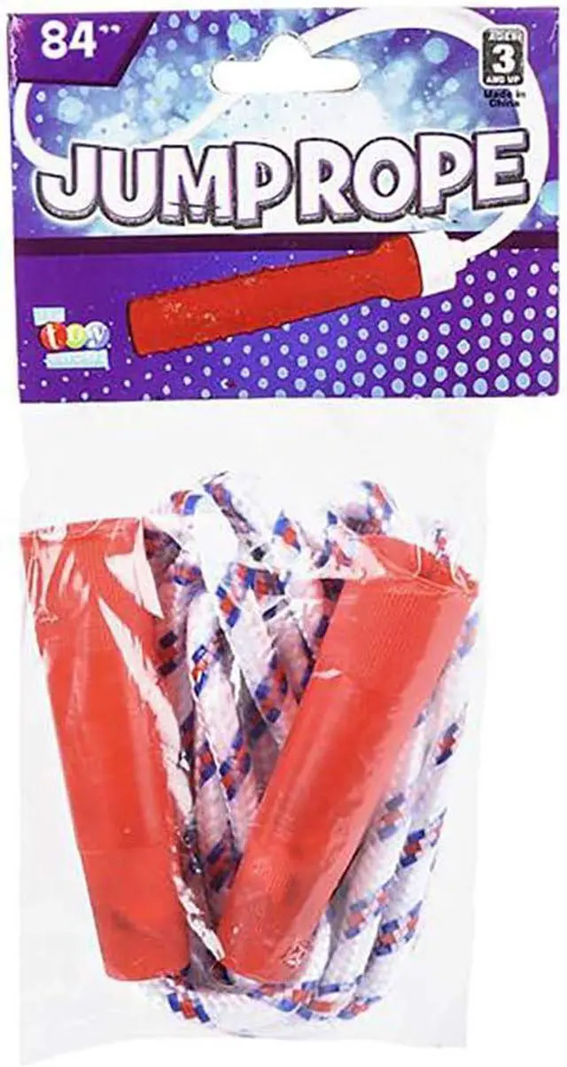Alt view image 4 of 5 - Durable Jump Ropes For Kids, Nylon with Plastic Handles, Indoor & Outdoor Skipping Activity, Party Favors, 84"