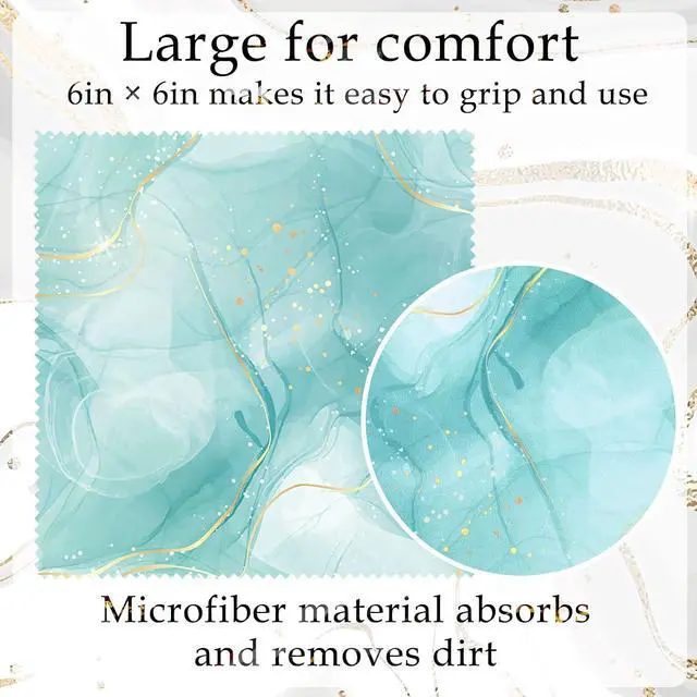 Alt view image 3 of 7 - Sinmoe 20 Pcs Microfiber Cleaning Cloth Cute Marble Design Microfiber Cloth Soft Gifts Multicolor Glasses Cleaner Wipes for Eyeglasses Camera Lens Cell Phone Screens Glasses, 6 x 6 Inches