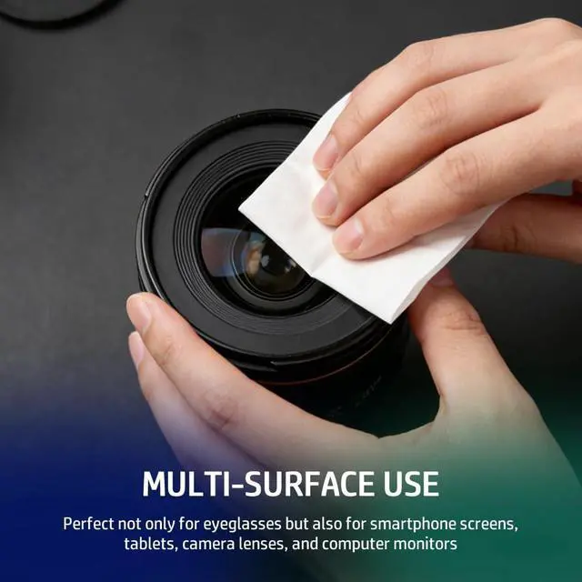 Alt view image 4 of 7 - 220 PCS Lens Wipes for Eyeglasses, Individually Wrapped Pre-moistened Cleaning Wipes, Scratch-Free Streak-Free Formula for Sunglasses Camera Lens Goggles, Portable Optical Wipes (GREEN-Fragrance Free)