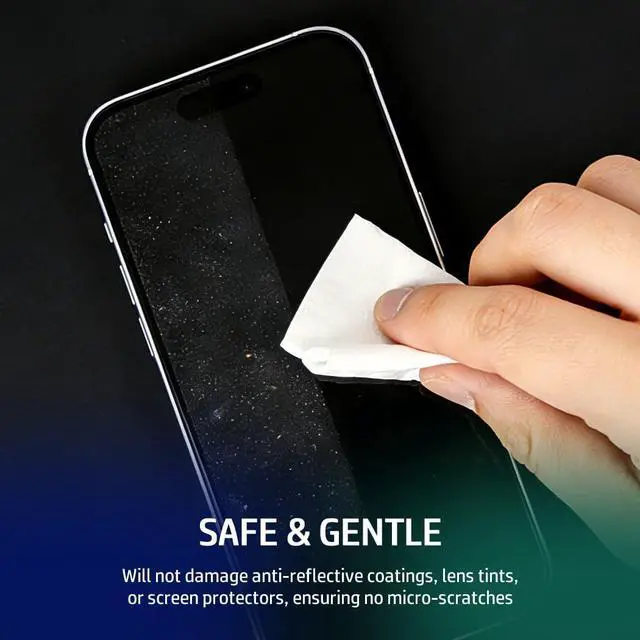 Alt view image 3 of 7 - 220 PCS Lens Wipes for Eyeglasses, Individually Wrapped Pre-moistened Cleaning Wipes, Scratch-Free Streak-Free Formula for Sunglasses Camera Lens Goggles, Portable Optical Wipes (GREEN-Fragrance Free)