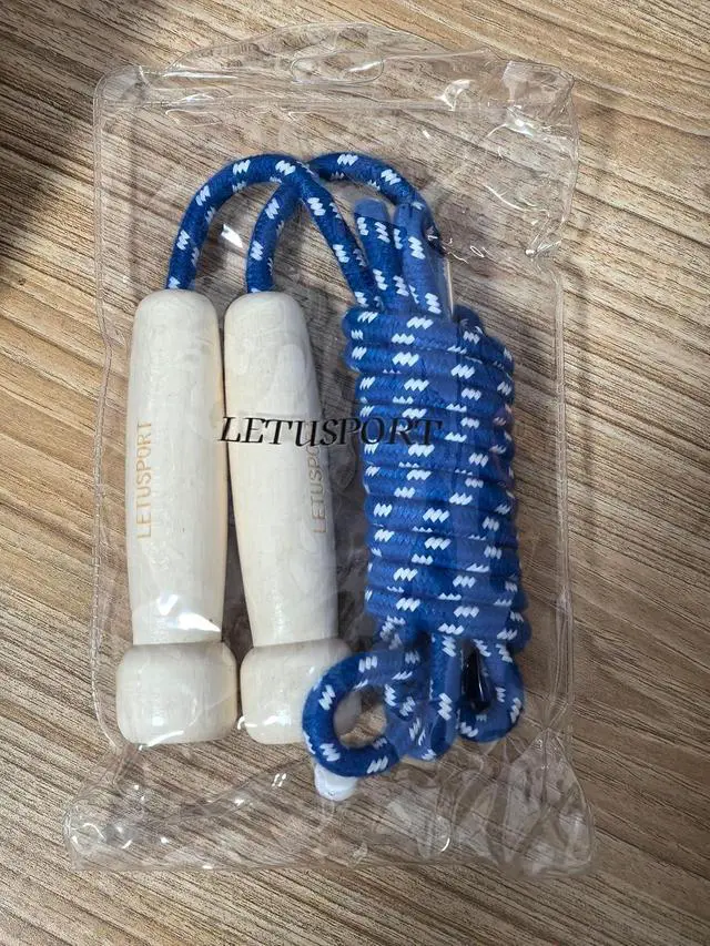 Alt view image 7 of 7 - 8.8 Feet Jump Rope for Women Men Kids Wooden Handle Jumping Ropes