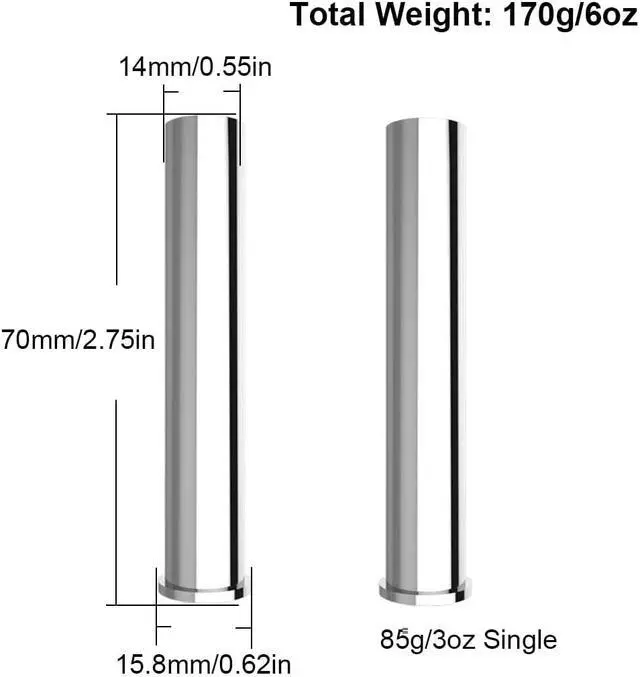 Alt view image 2 of 6 - Removable Weights Load Block Bar for Jump Rope Handle Metal Block for Weighted Skipping Rope Heavy Workout Women Men Professional Strength Training Cardio Endurance Fitness Exercise 6oz 2Pcs
