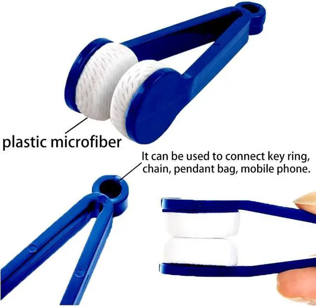 Alt view image 3 of 7 - 10 Pcs Mini Sun Eyeglasses Cleaning Clip, Glasses Eyeglass Microfiber Spectacles Cleaner Soft Brush Cleaning Tool Glasses Eyeglasses Cleaner Cleaning Clip - Blend Colors