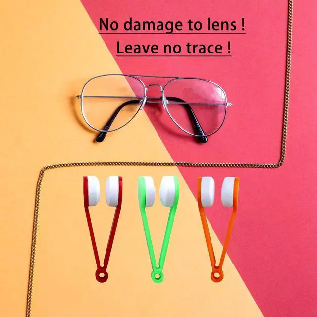 Alt view image 4 of 7 - 10 Pcs Mini Sun Eyeglasses Cleaning Clip, Glasses Eyeglass Microfiber Spectacles Cleaner Soft Brush Cleaning Tool Glasses Eyeglasses Cleaner Cleaning Clip - Blend Colors