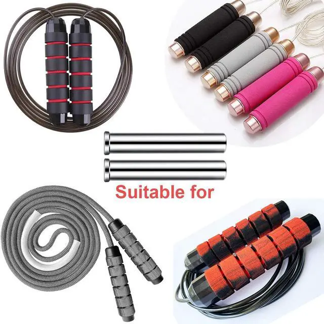 Alt view image 3 of 6 - Removable Weights Load Block Bar for Jump Rope Handle Metal Block for Weighted Skipping Rope Heavy Workout Women Men Professional Strength Training Cardio Endurance Fitness Exercise 6oz 2Pcs