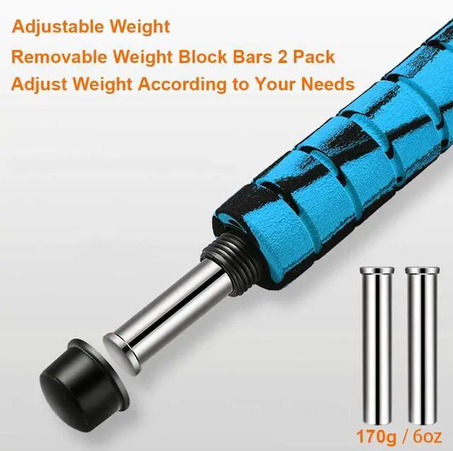 Alt view image 4 of 6 - Removable Weights Load Block Bar for Jump Rope Handle Metal Block for Weighted Skipping Rope Heavy Workout Women Men Professional Strength Training Cardio Endurance Fitness Exercise 6oz 2Pcs