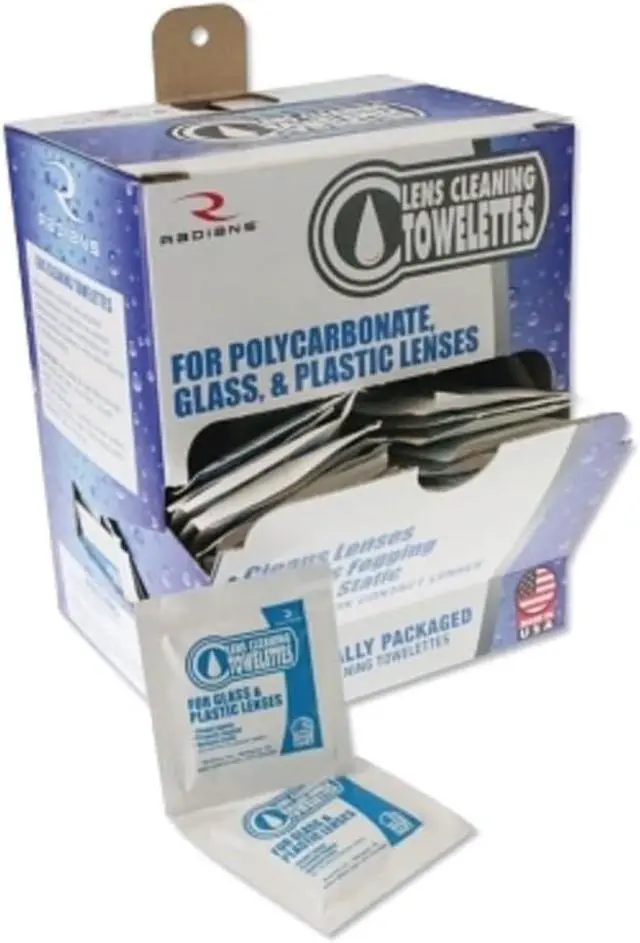 Main image of Radians LCD100 Lens Cleaning Wipes, 100 Individual Towelettes, Made in USA