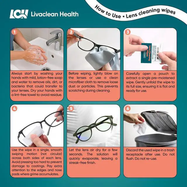 Alt view image 3 of 7 - 250 CT Lens Wipes for Eyeglasses - Pre-Moistened, Individually Wrapped Eye Glasses Cleaner Wipes - Streak-Free & Scratch-Free Glasses Wipes for Sunglasses, Camera Lenses & Phone Screen Wipes