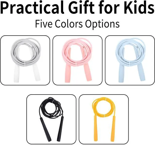 Alt view image 7 of 7 - Jump Ropes Kids, Adjustable Children Jump Rope with ABS Handles and PVC Rope for Child Student Toddler