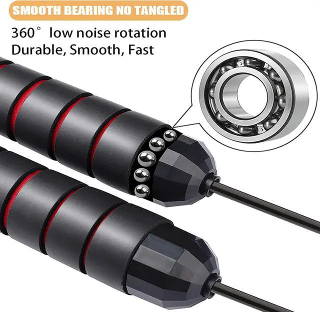 Alt view image 3 of 7 - Redify Adjustable Jump Rope,Jump Ropes for Fitness for Men Women | Workout and Exercise,Cardio,Boxing,Weight Loss,Speed Rope,Slim Body at Home School Gym,Suitable for All Ages