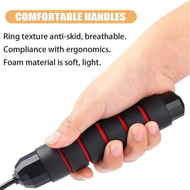 Alt view image 5 of 7 - Redify Adjustable Jump Rope,Jump Ropes for Fitness for Men Women | Workout and Exercise,Cardio,Boxing,Weight Loss,Speed Rope,Slim Body at Home School Gym,Suitable for All Ages