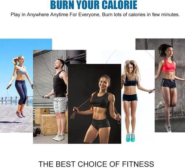Alt view image 7 of 7 - Redify Adjustable Jump Rope,Jump Ropes for Fitness for Men Women | Workout and Exercise,Cardio,Boxing,Weight Loss,Speed Rope,Slim Body at Home School Gym,Suitable for All Ages