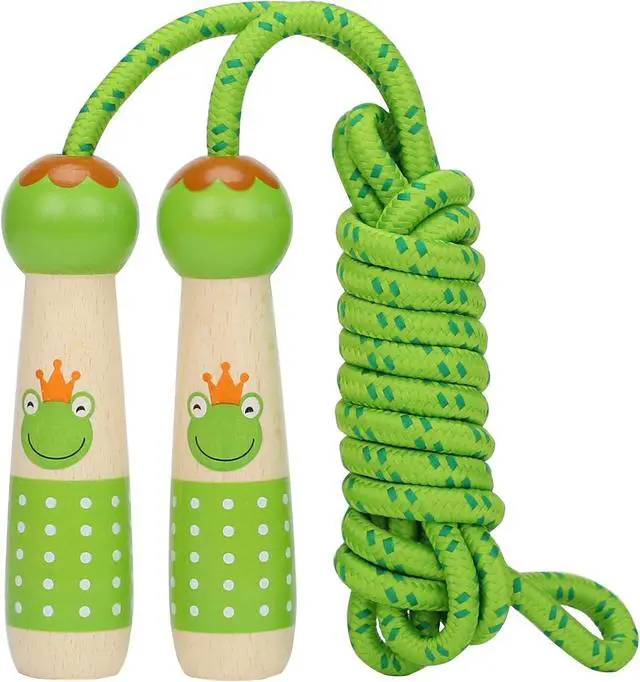 Main image of EGOSKY Jump Rope Kids, 7.2ft Children Adjustable Cotton Skipping Rope with Wooden Handle for Boys Girls Fitness Outdoor Activity