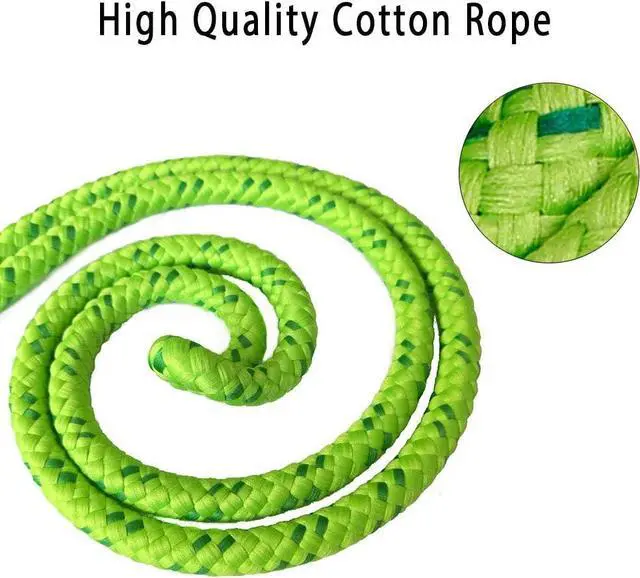 Alt view image 5 of 7 - EGOSKY Jump Rope Kids, 7.2ft Children Adjustable Cotton Skipping Rope with Wooden Handle for Boys Girls Fitness Outdoor Activity
