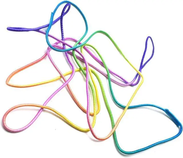 Alt view image 2 of 3 - Rainbow Chinese Jump Ropes Bundle Pack for Kids 2 Pack Jump Ropes Outdoor Indoor Play with 2 GosuToys Stickers