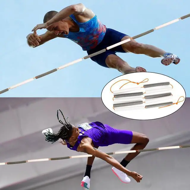 Alt view image 5 of 7 - High Jump Training Equipment Crossbar: Elastic Foam Cord Bungee for High Jump Beginners Athletes Practice