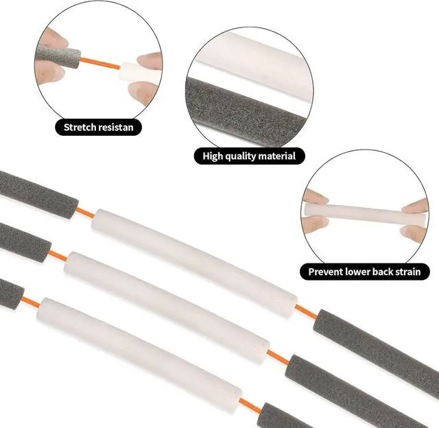 Alt view image 4 of 7 - High Jump Training Equipment Crossbar: Elastic Foam Cord Bungee for High Jump Beginners Athletes Practice