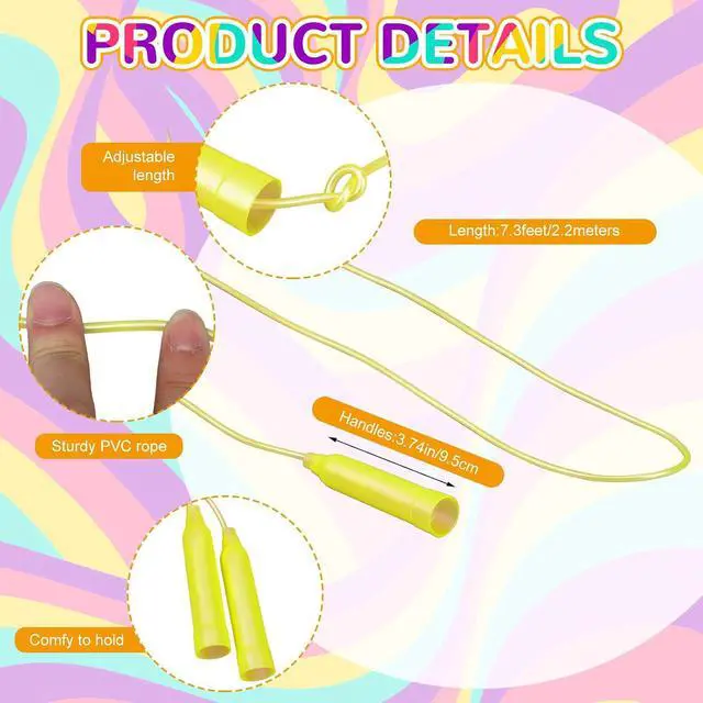 Alt view image 3 of 6 - Poen 2 Pcs Detachable 23" Hoop and 7.3 Ft Jump Rope Set