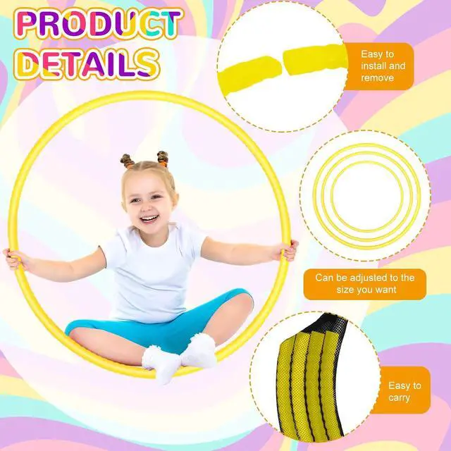 Alt view image 2 of 6 - Poen 2 Pcs Detachable 23" Hoop and 7.3 Ft Jump Rope Set