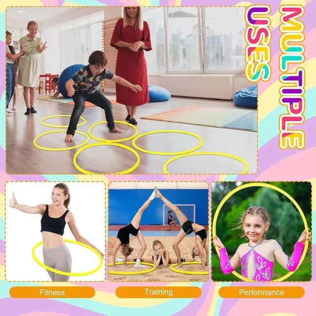 Alt view image 6 of 6 - Poen 2 Pcs Detachable 23" Hoop and 7.3 Ft Jump Rope Set