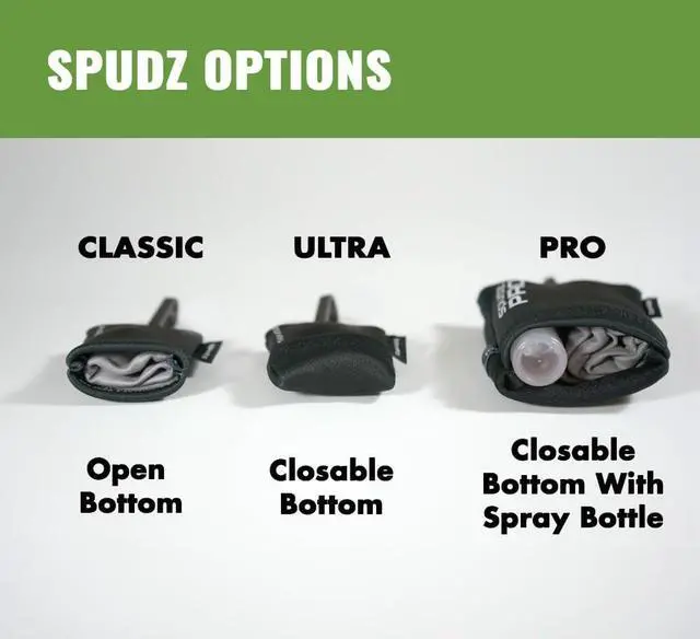 Alt view image 5 of 5 - SPUDZ Classic Microfiber Lens Cleaner Clip-On Pouch, Washable for Binoculars, Scopes, Glasses, Screens | Classic | Baby Blue Swirls, 6 x 6 Inch