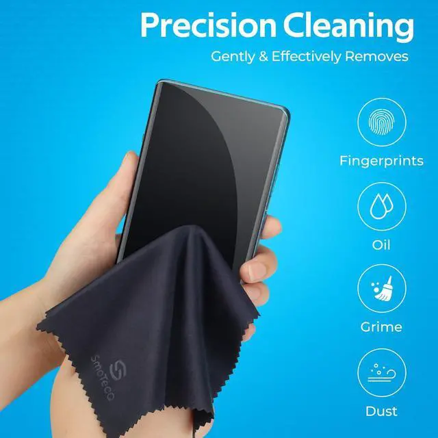 Alt view image 5 of 7 - SmoTecQ 6 Pack Premium Microfiber Glasses Cleaning Cloths - Ultra Soft & Scratch Free for Eyeglasses, Sunglasses, Camera Lenses, Tablets & Screens - Washable & Reusable