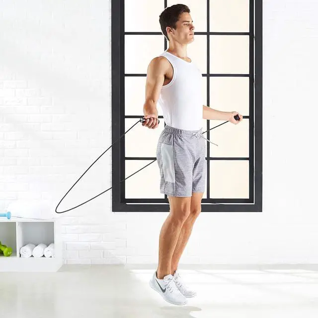 Alt view image 5 of 5 - Amazon Basics Jump Rope for Exercise, Cardio and Home Workout, Length Adjustable, 118 Inches