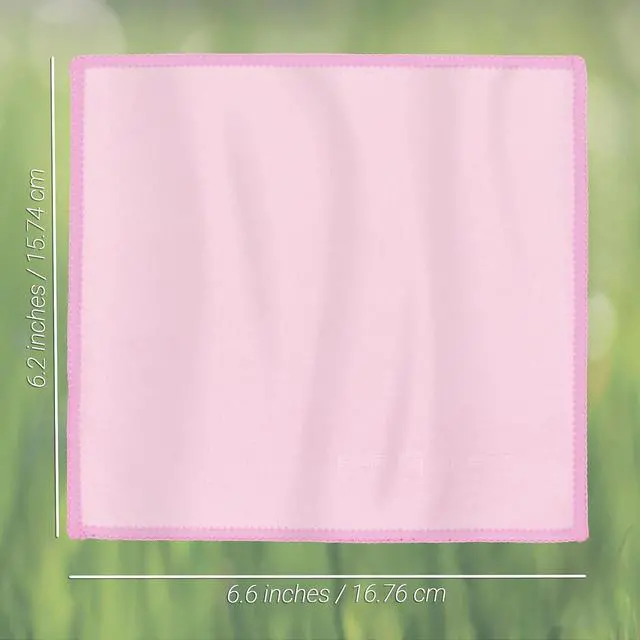 Alt view image 2 of 7 - Eco-Fused Microfiber Cleaning Cloths Double-Sided - 5 Pack - 6.6 x 6.2 inch - Microfiber and Suede Cloth for Smartphones, LCD TV, Tablets, Laptop Screens, Camera Lenses (Pink)
