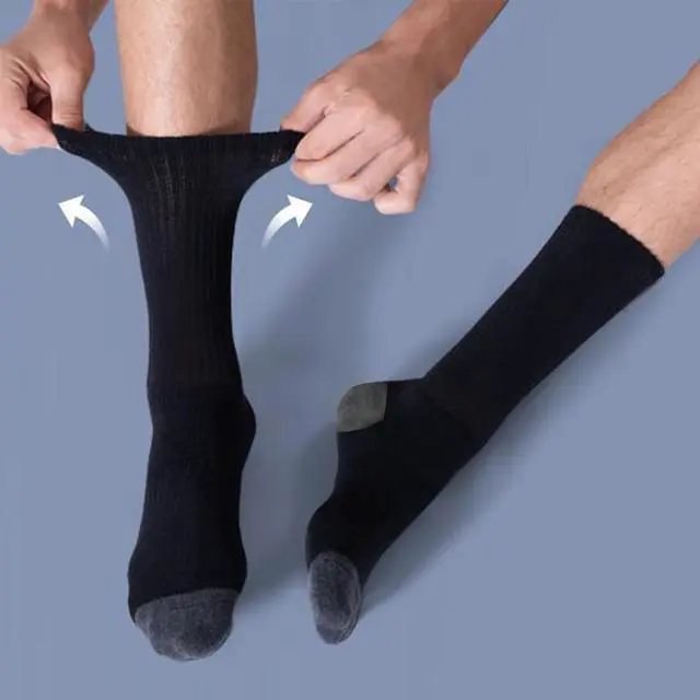 Alt view image 2 of 4 - 8 Pairs Crew Athletic Socks for Men Moisture Wicking Cushion Crew Socks for Sport Running Traveling