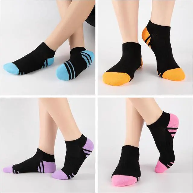 Alt view image 7 of 7 - eallco 8 Pairs Womens Ankle Socks Running Athletic Short Low Cut Socks with Cushioned Sole