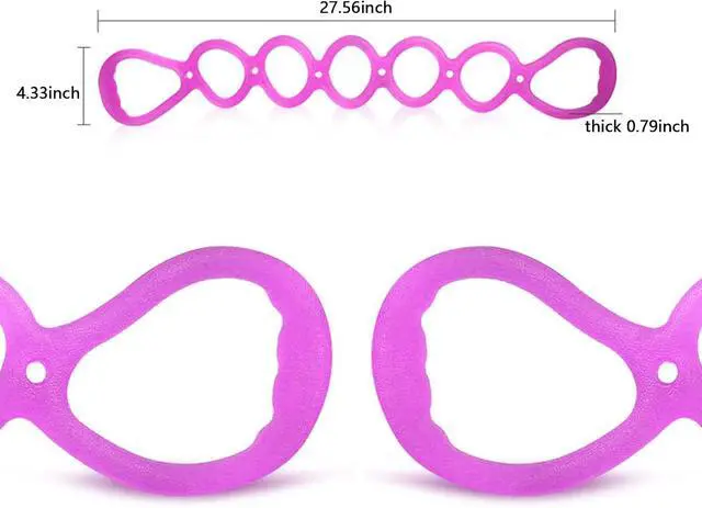 Alt view image 2 of 6 - 7 Ring Stretch Resistance Exercise Band, BetterJonny Workout Bands Yoga StretchingFoot, Leg and Arm Exerciser for Home or Fitness Center Workout Walking Exercise