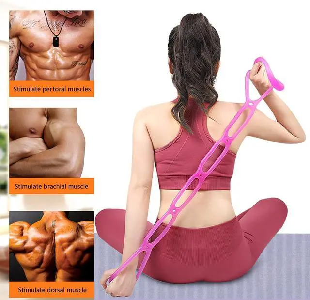 Alt view image 3 of 6 - 7 Ring Stretch Resistance Exercise Band, BetterJonny Workout Bands Yoga StretchingFoot, Leg and Arm Exerciser for Home or Fitness Center Workout Walking Exercise