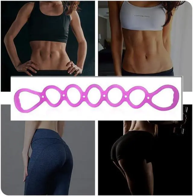 Alt view image 4 of 6 - 7 Ring Stretch Resistance Exercise Band, BetterJonny Workout Bands Yoga StretchingFoot, Leg and Arm Exerciser for Home or Fitness Center Workout Walking Exercise