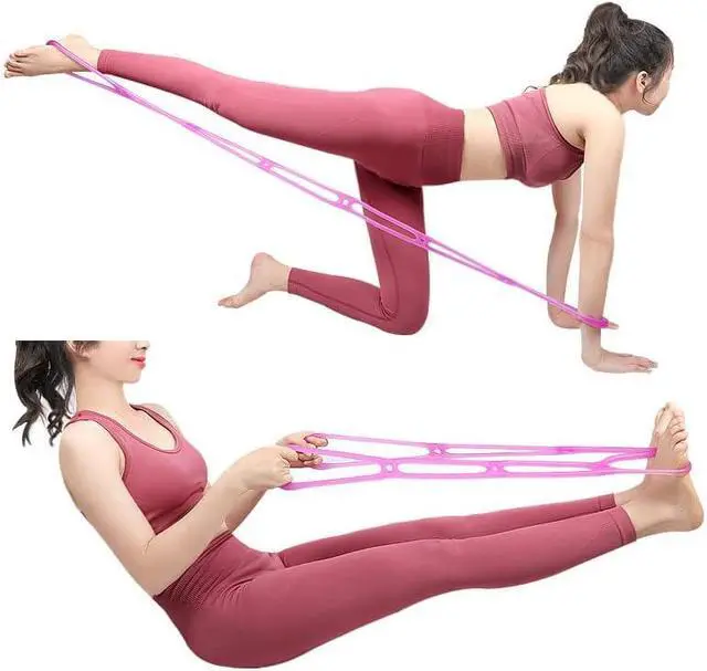 Alt view image 5 of 6 - 7 Ring Stretch Resistance Exercise Band, BetterJonny Workout Bands Yoga StretchingFoot, Leg and Arm Exerciser for Home or Fitness Center Workout Walking Exercise