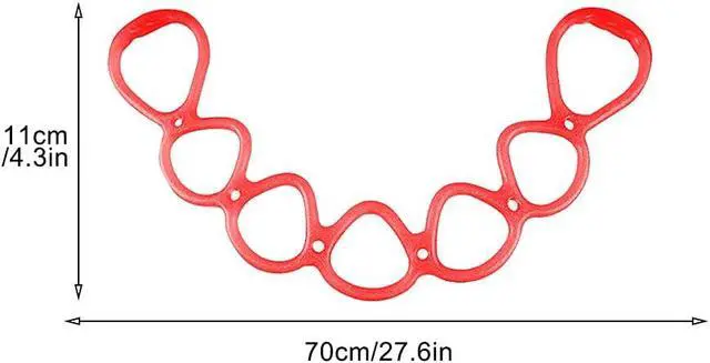 Alt view image 2 of 7 - 7 Ring Stretch Resistance Exercise Band, Workout Bands Yoga Stretching for Home Fitness, Foot, Leg and Arm Exerciser Stretch Band, Center Workout Walking Exercise