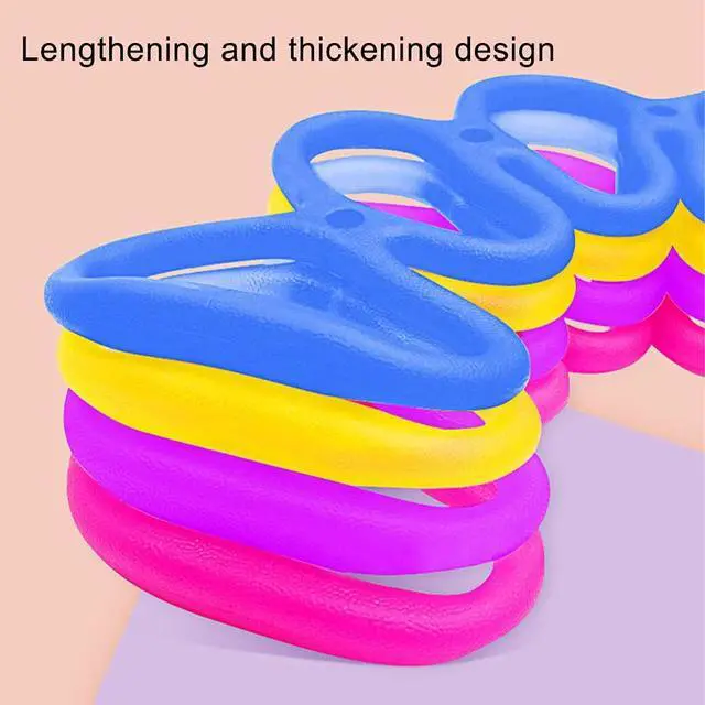 Alt view image 4 of 7 - 7 Ring Stretch Resistance Exercise Band, Workout Bands Yoga Stretching for Home Fitness, Foot, Leg and Arm Exerciser Stretch Band, Center Workout Walking Exercise